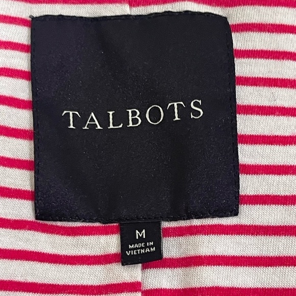Talbots rain resistant hooded, polka dot jacket. Size medium GUC - Picture 6 of 8